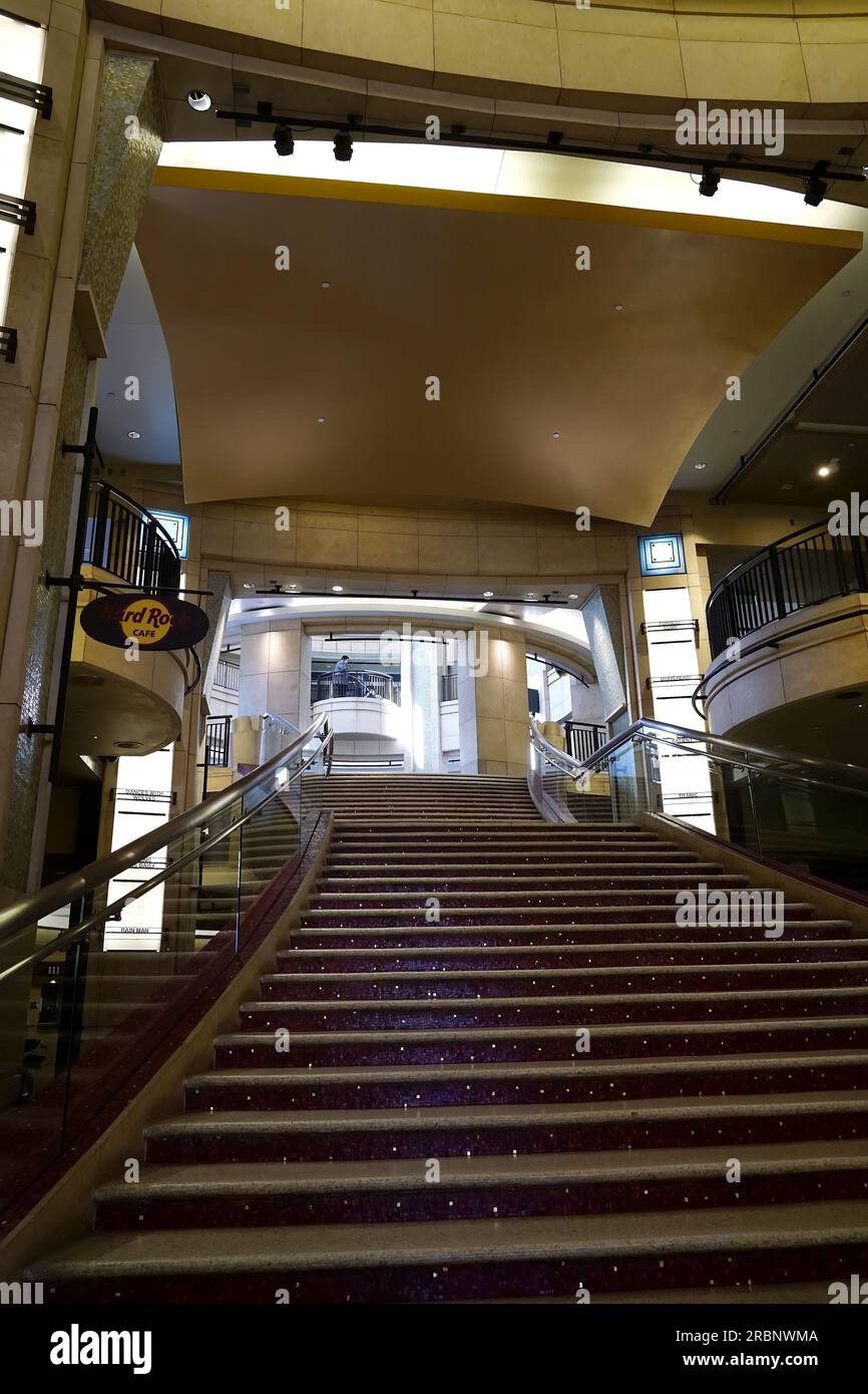 Grand Staircase, Dolby Theatre (former Kodak Theatre), Hollywood Boulevard, Hollywood, Los Angeles, California, USA, North America Stock Photo
