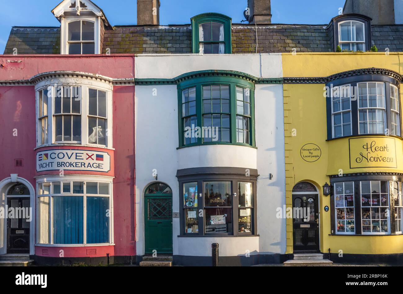 Historic Shops in Weymouth, Dorset, England Stock Photo Alamy