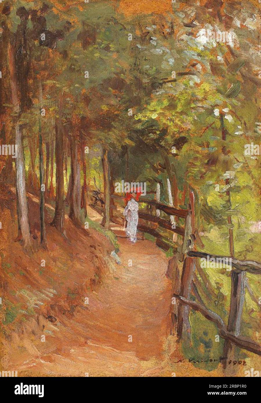 A Walk Through Sinaia Forest 1902 by Nicolae Vermont Stock Photo