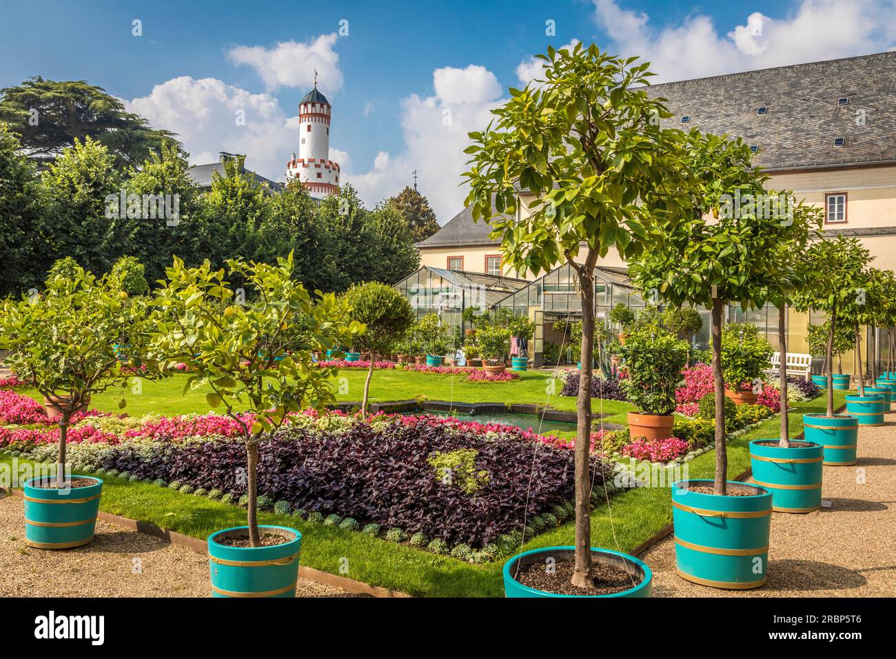 Garden of the Orangery, in the background the Landgrave's Castle with