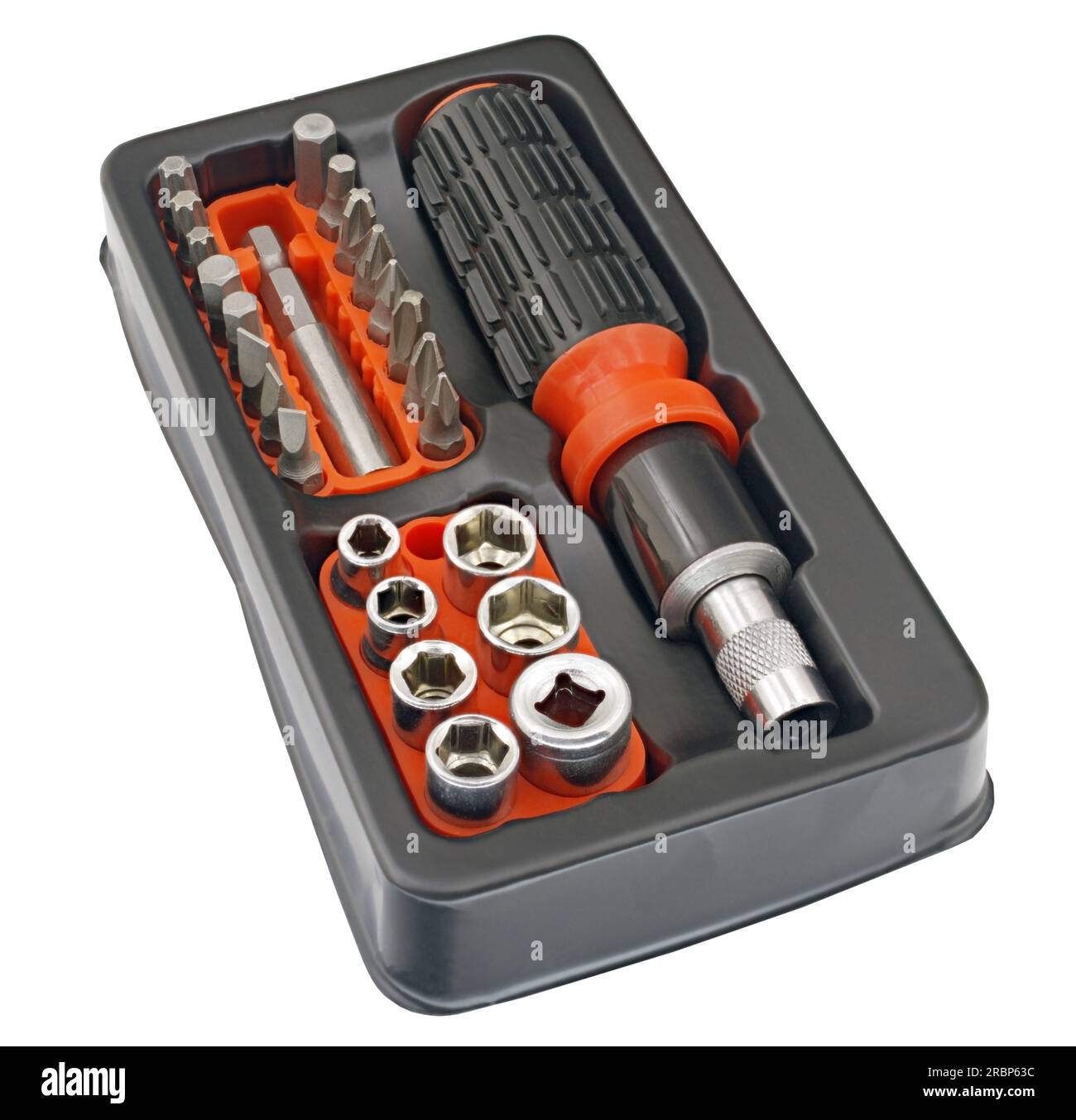 Toolbox with a screwdriver and bits to put on top Stock Photo Alamy