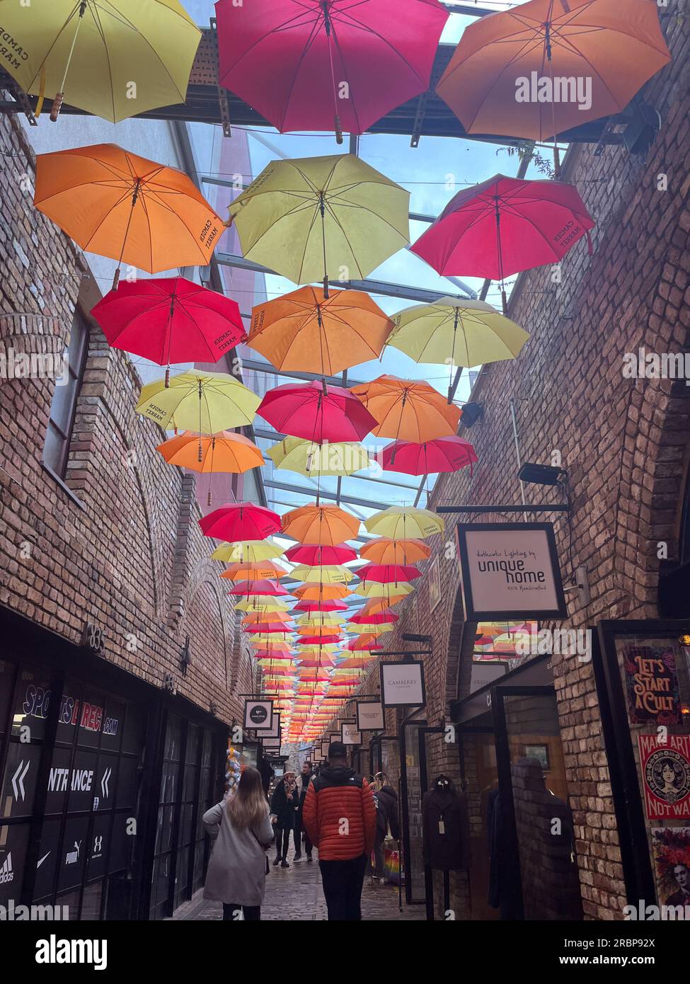 Umbrella Roof in Camden Town Market, London, England Stock Photo Alamy