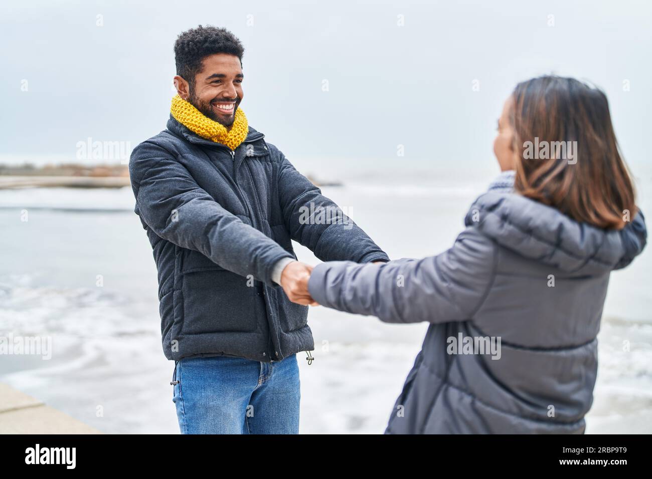 Woman dancing scarf on beach hi-res stock photography and images - Alamy