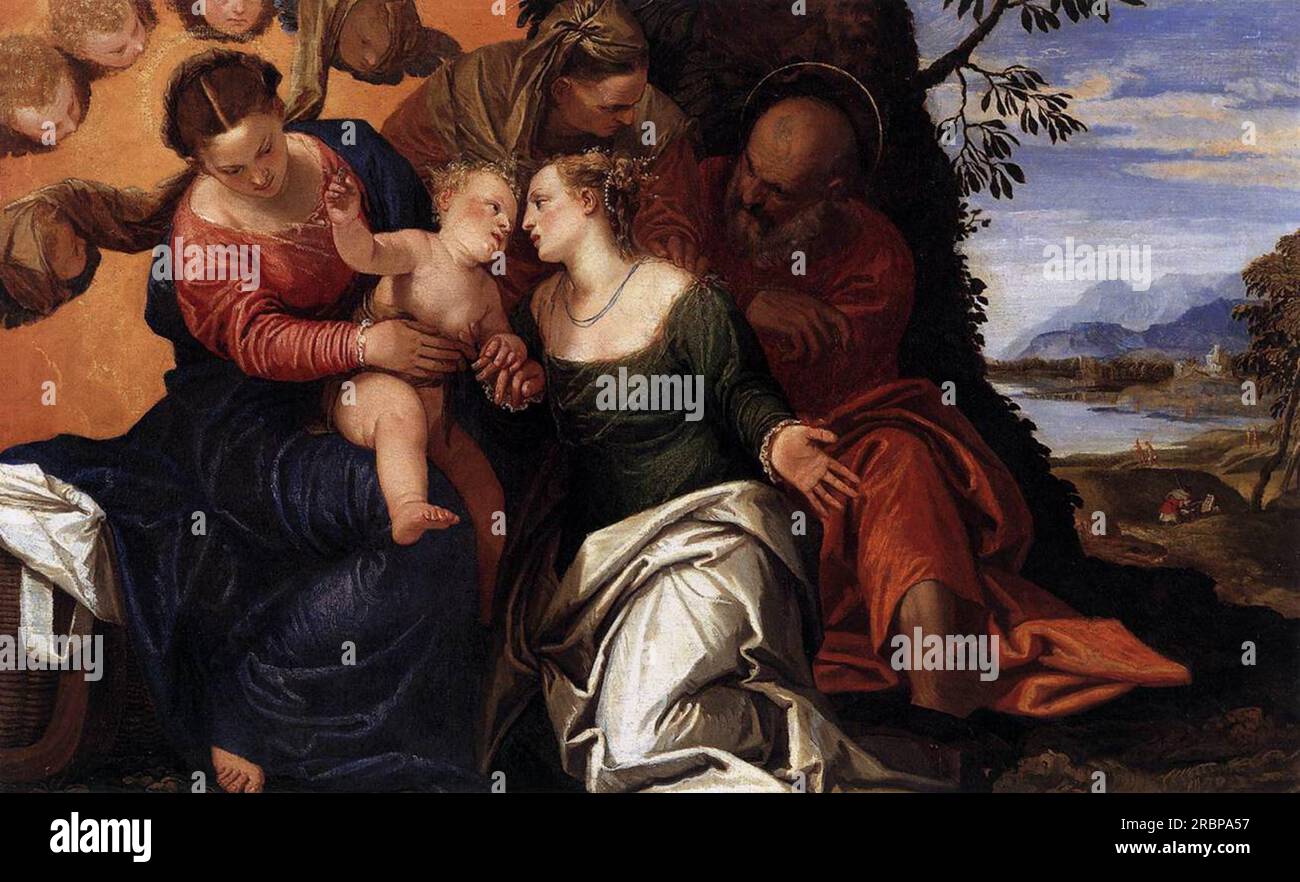Mystic Marriage of St Catherine 1547 by Paolo Veronese Stock Photo - Alamy