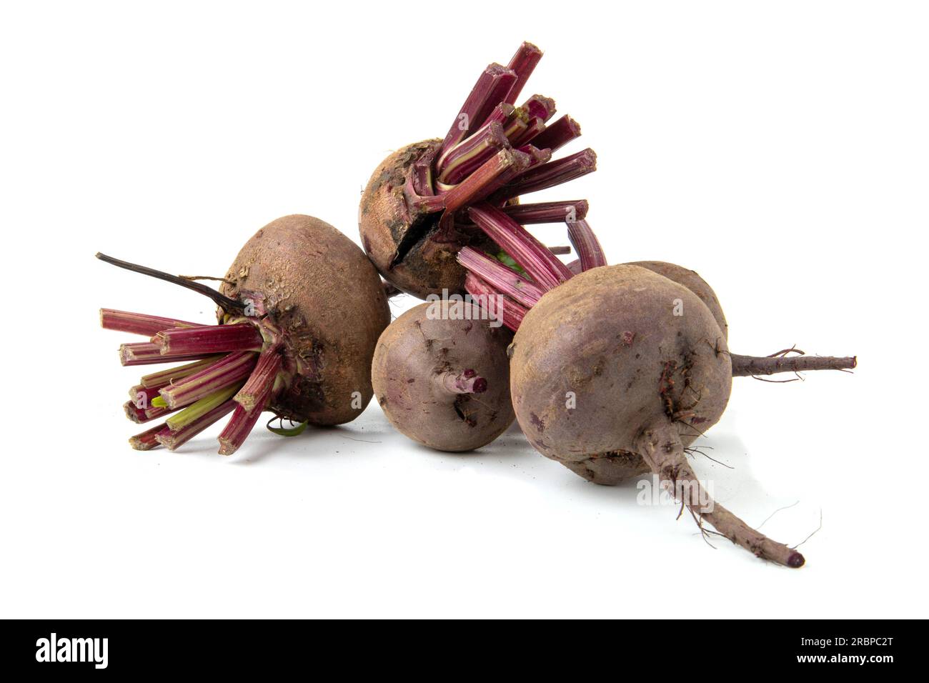 Red beetroot isolated on white. Stock Photo