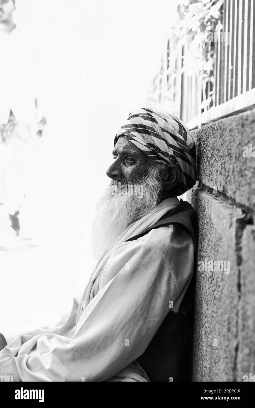 Portrait of an old indian man Stock Photo