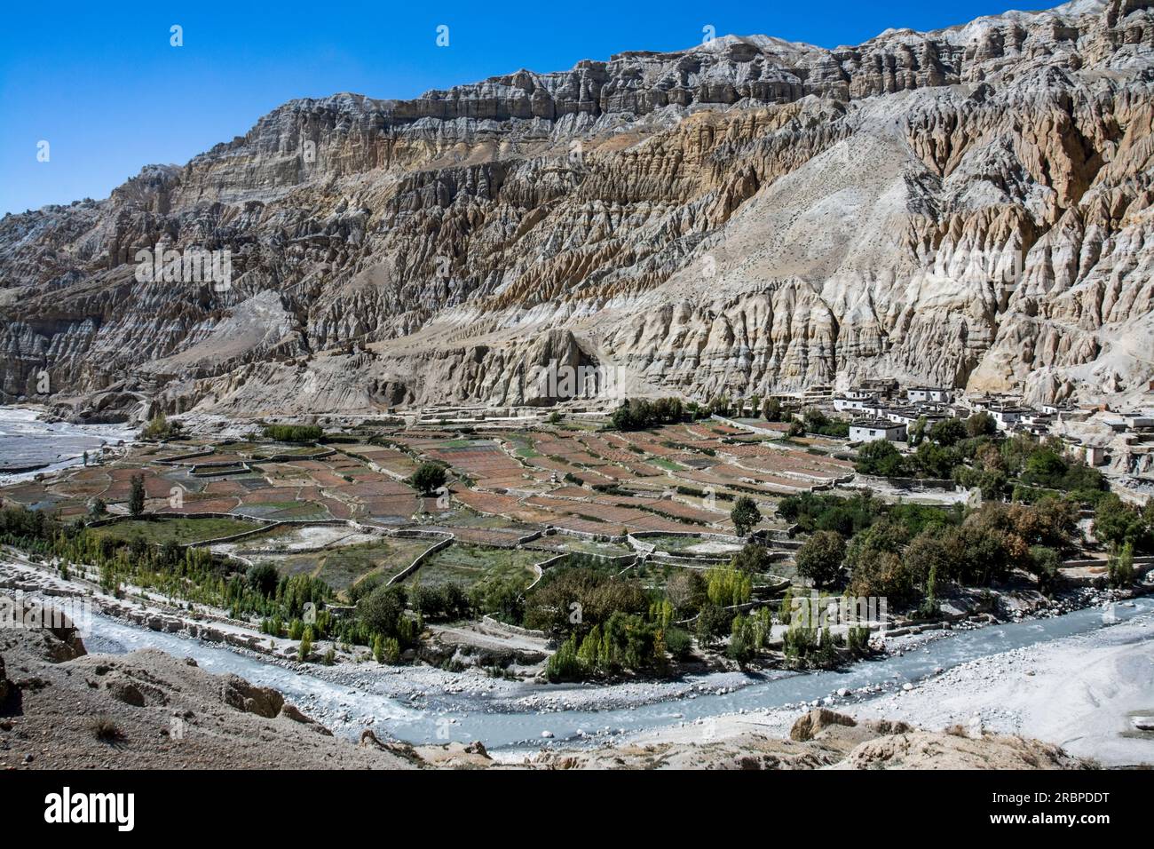 Dhigaun, Lo Manthang Trek, Mustang, Nepal Stock Photo