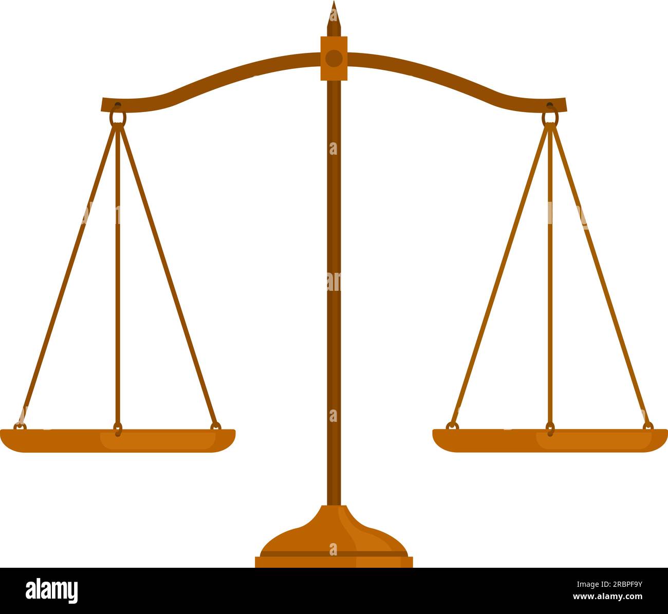 Scale of justice and law isolated: equality and legal system concept Stock Vector