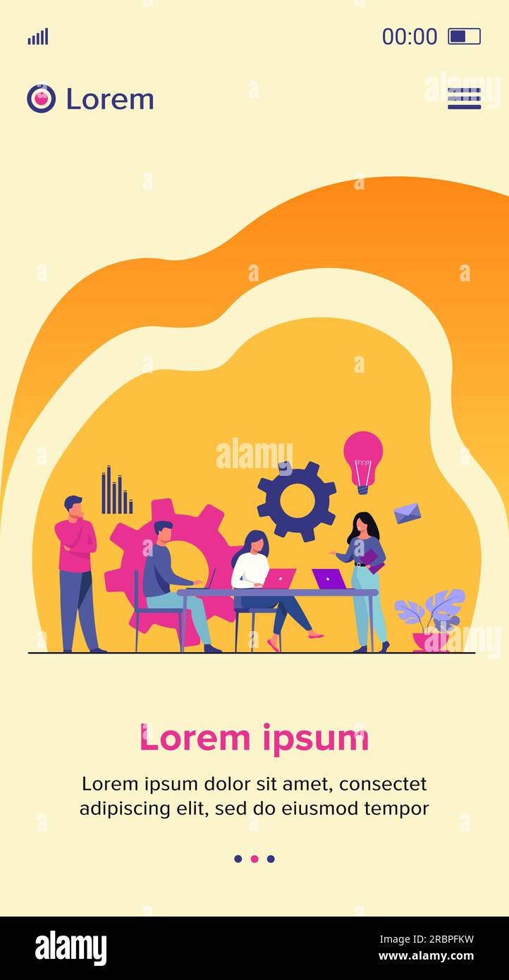 Company employees planning task and brainstorming Stock Vector Image ...