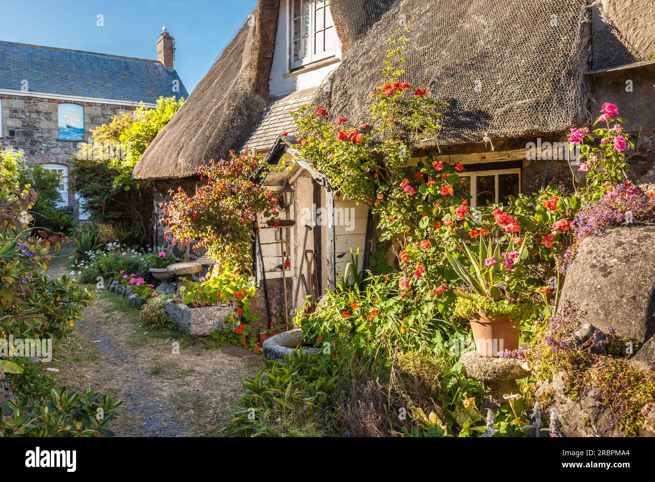 Old houses in the fishing village of Cagdwith, Lizard Peninsula