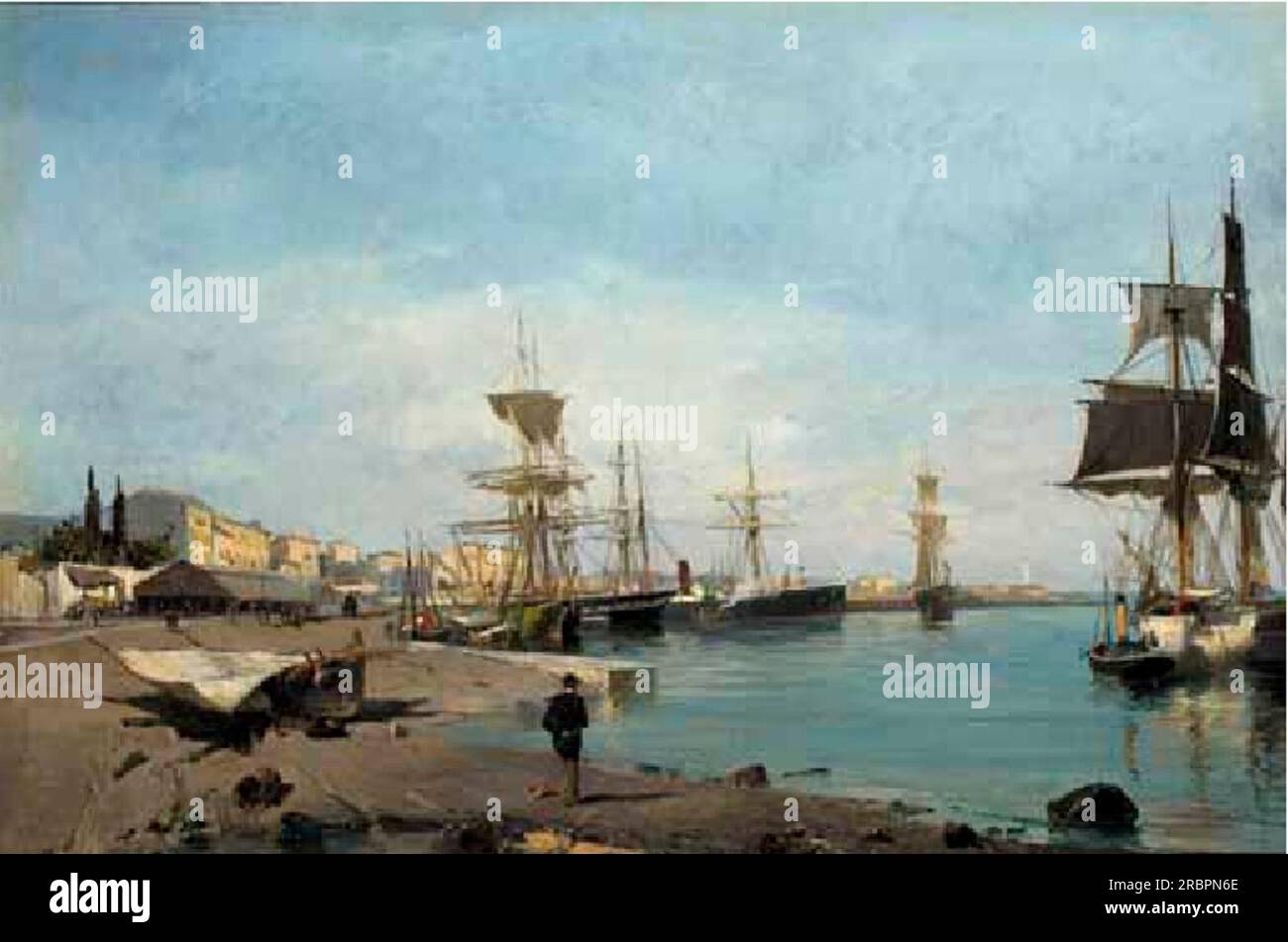 Admiring the ships by Konstantinos Volanakis Stock Photo - Alamy