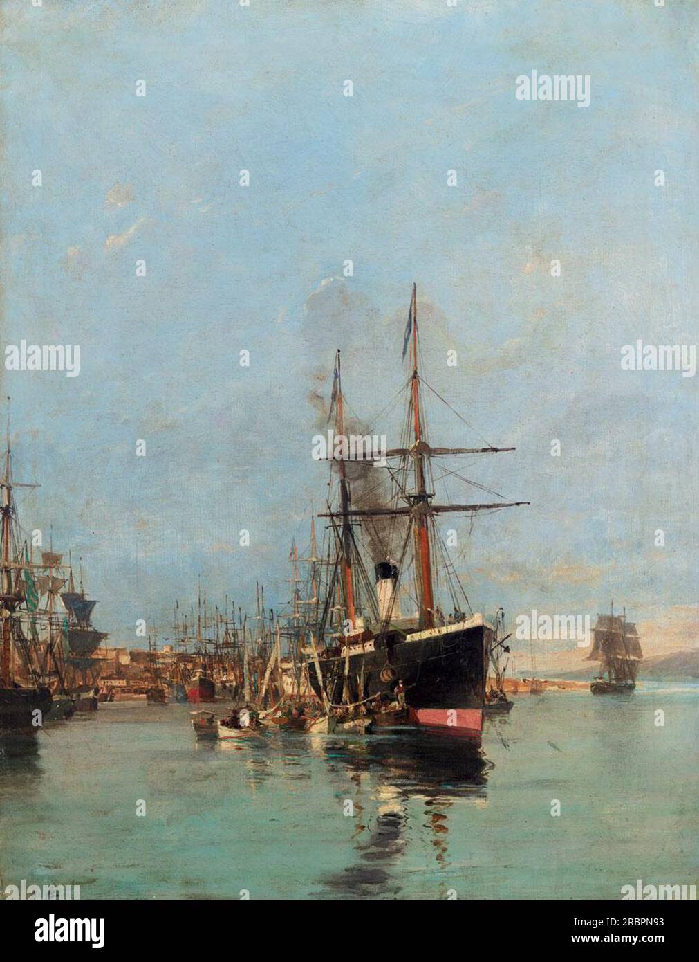 The port of Piraeus by Konstantinos Volanakis Stock Photo - Alamy