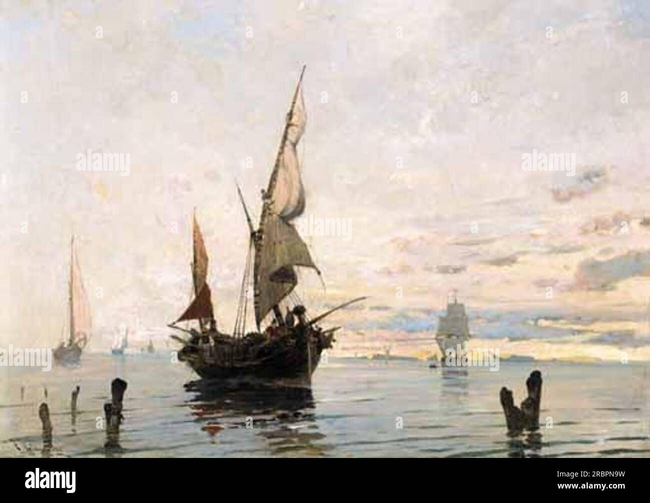 Bringing in the catch by Konstantinos Volanakis Stock Photo - Alamy