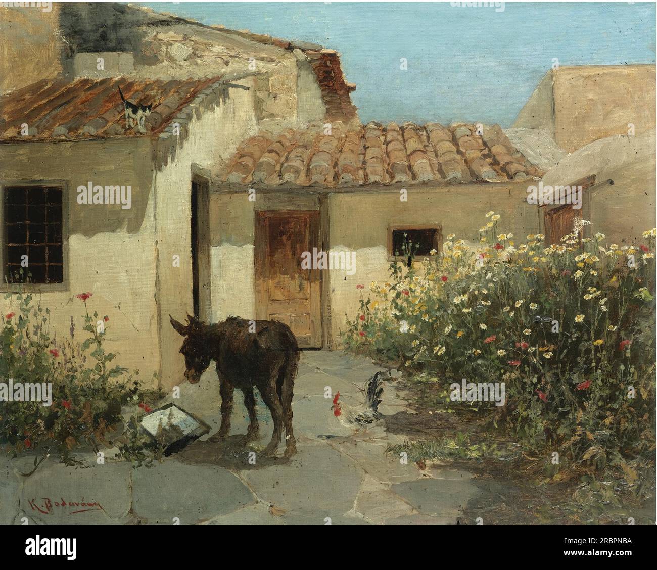 In the garden by Konstantinos Volanakis Stock Photo - Alamy