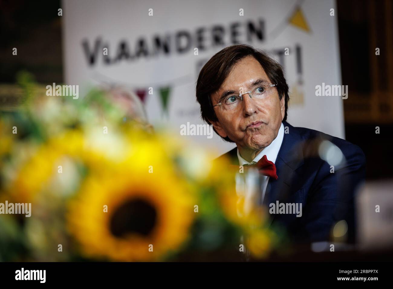 Kortrijk, Belgium. 10th July, 2023. Walloon Minister President Elio Di Rupo pictured during the celebrations on the eve of the Flemish regional holiday, Monday 10 July 2023, in Brugge. BELGA PHOTO KURT DESPLENTER Credit: Belga News Agency/Alamy Live News Stock Photo
