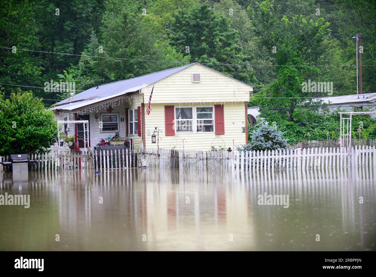 Trailers are evacuated at the TriPark CoOp Housing in Brattleboro, Vt