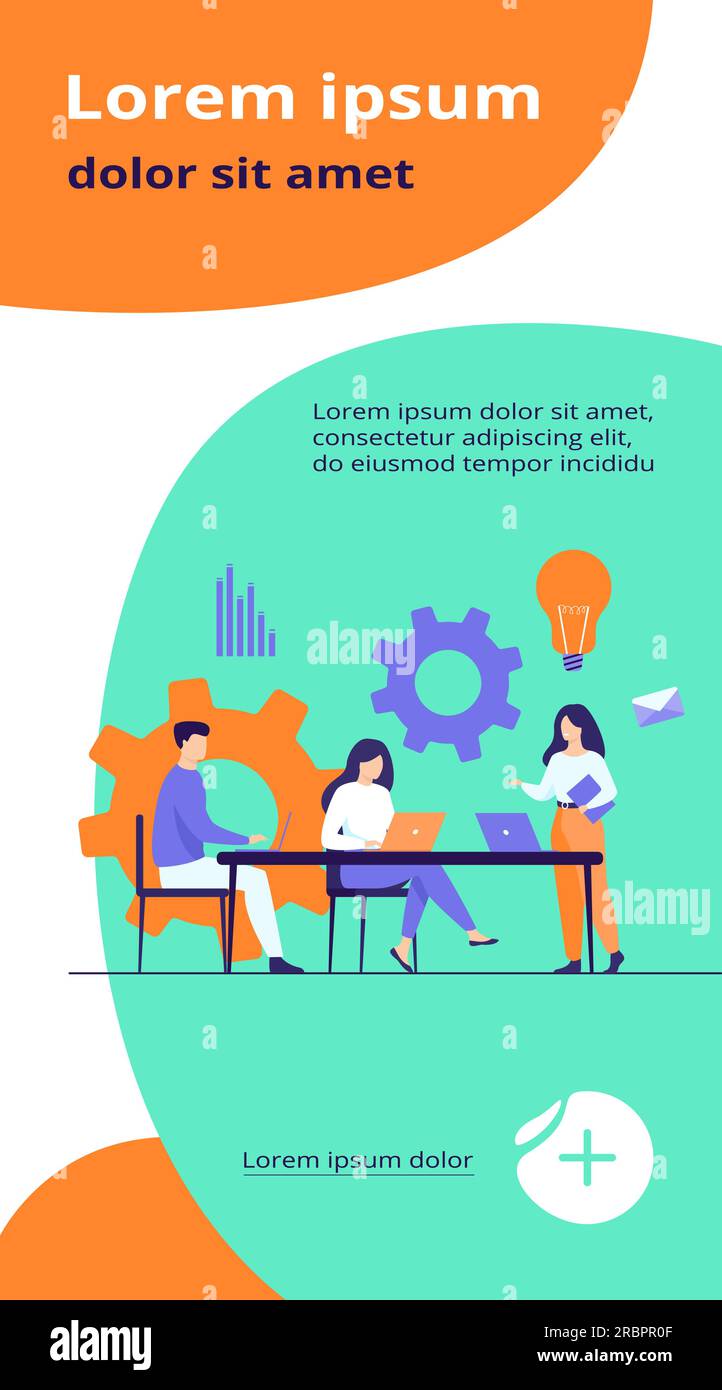 Company employees planning task and brainstorming Stock Vector Image ...