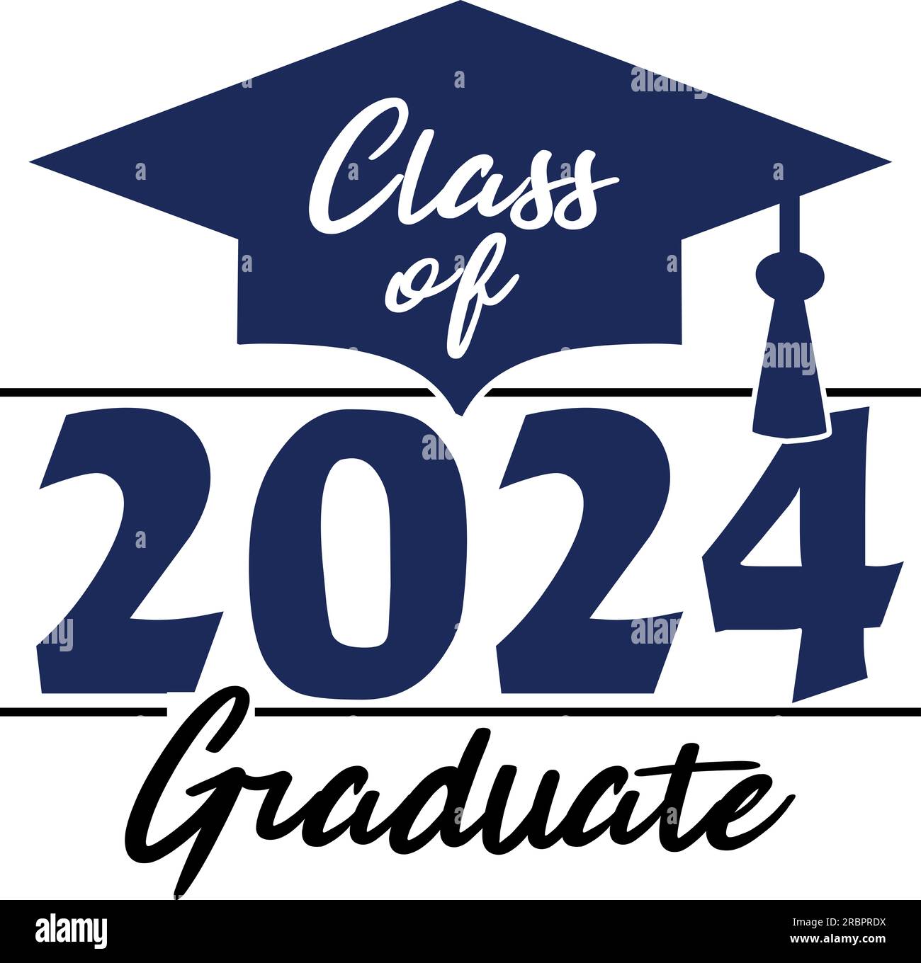 Class of 2025 Graduate Blue Stacked Graphic Stock Photo Alamy