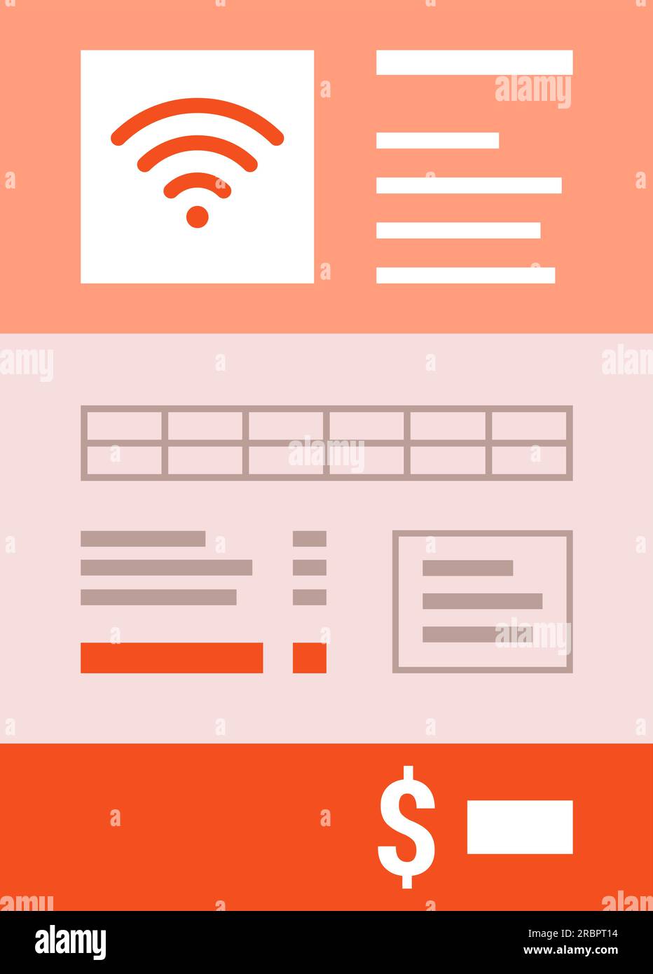 Phone and bill statement, consumption and expense concept