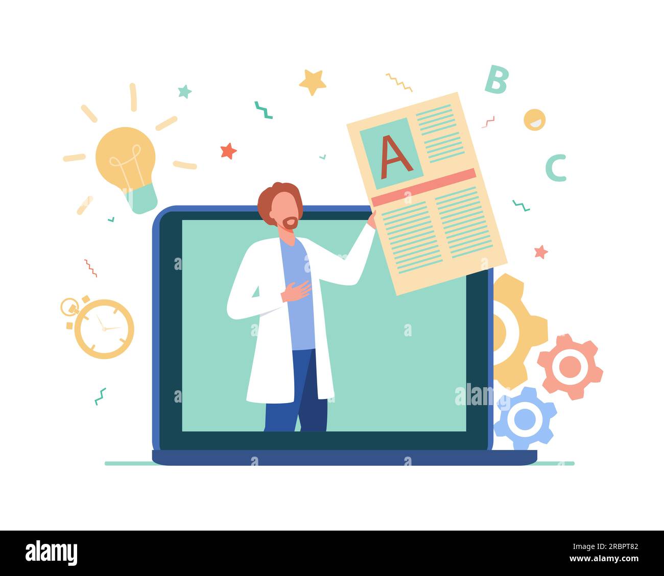 Doctor Computer Client Image Disease client Cut Out Stock Images & Pictures - Alamy