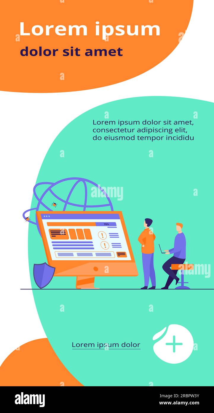 Developers testing software Stock Vector