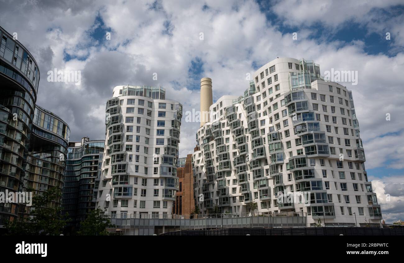 Battersea, London, UK New apartment buildings in Battersea with the