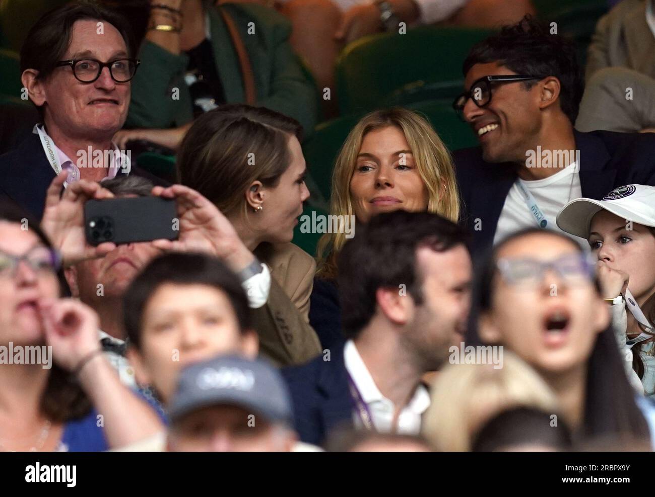 Cara Delevingne and Sienna Miller (top right) on day eight of the 2023