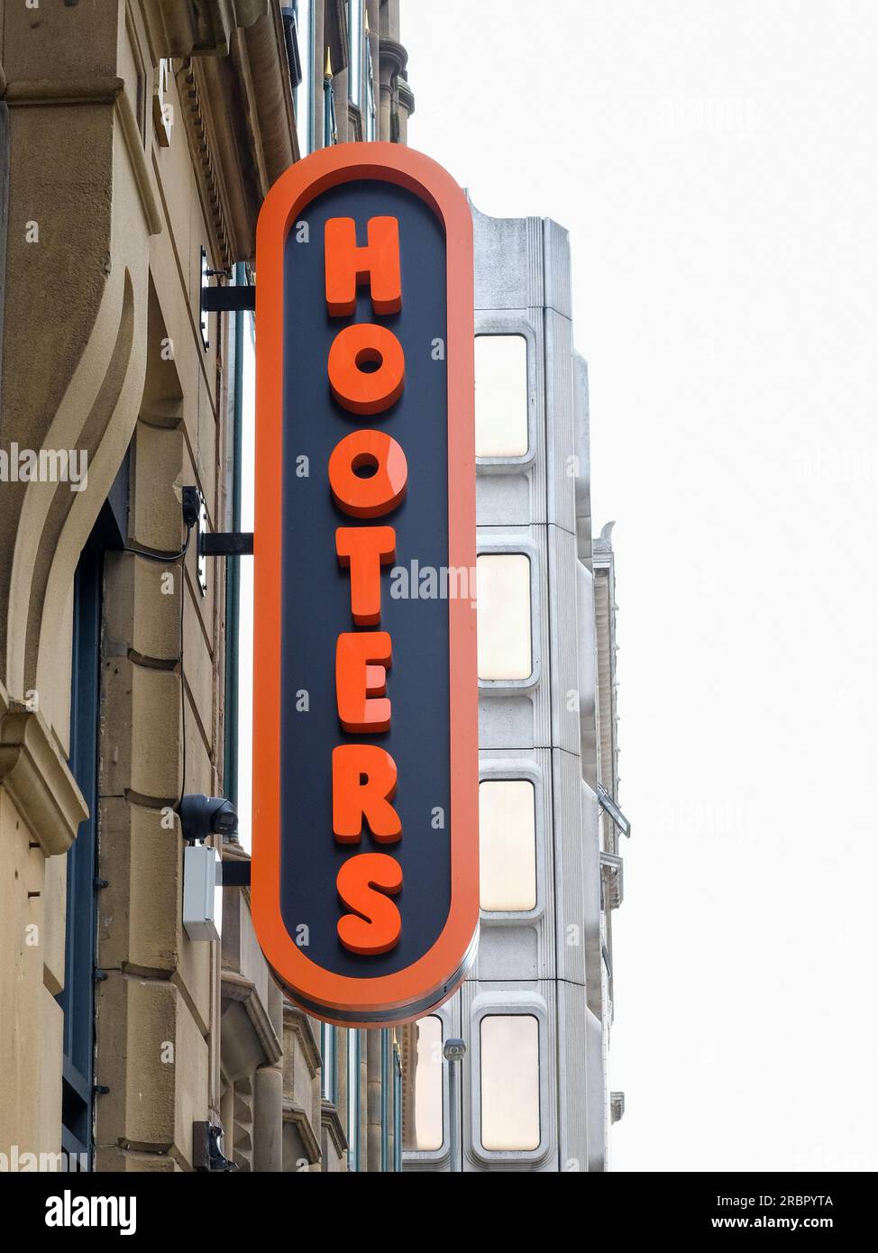 Hooters sign in Liverpool UK Stock Photo