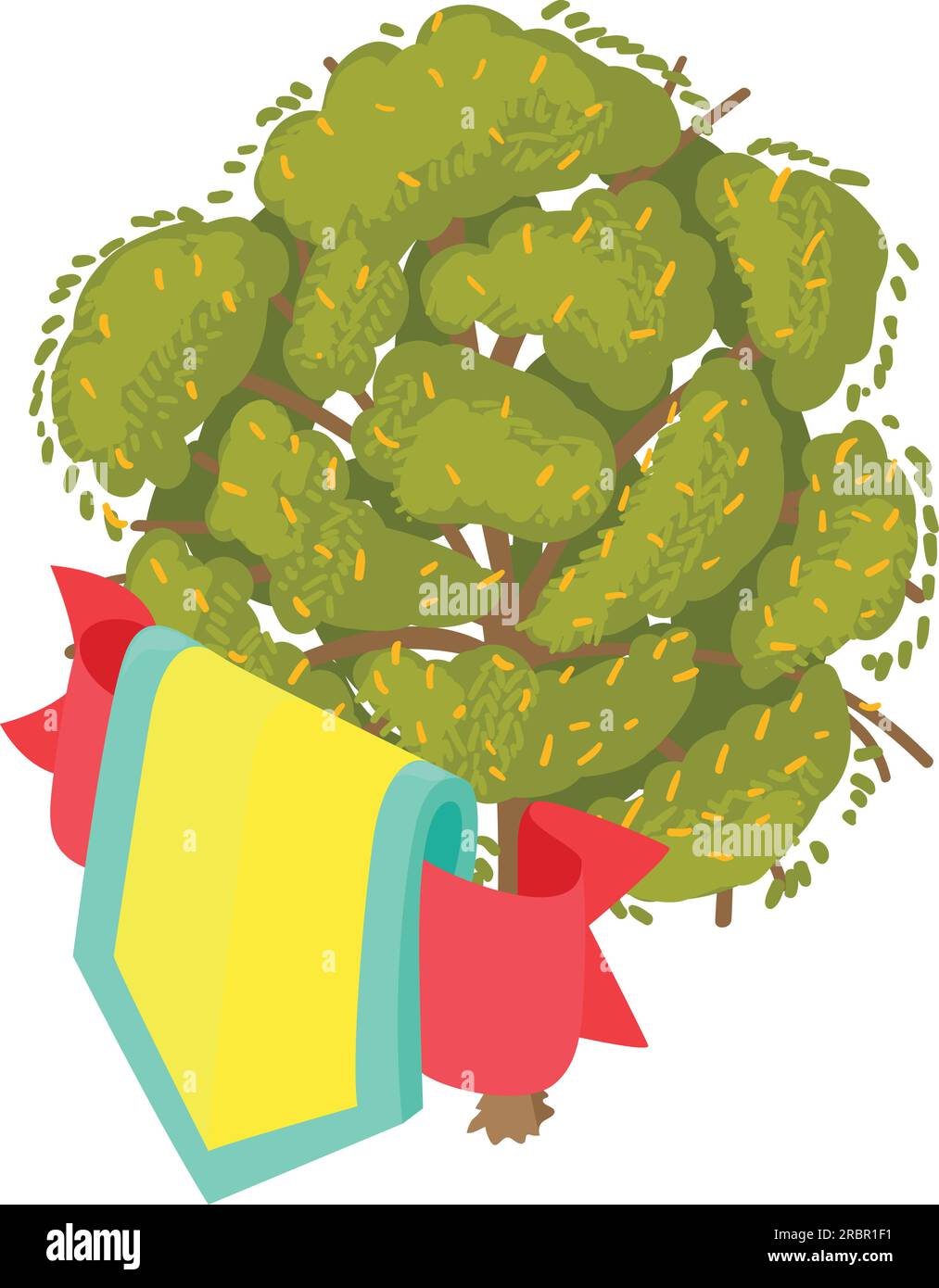 Legionary shield icon isometric vector. Legionary shield on big tree ...