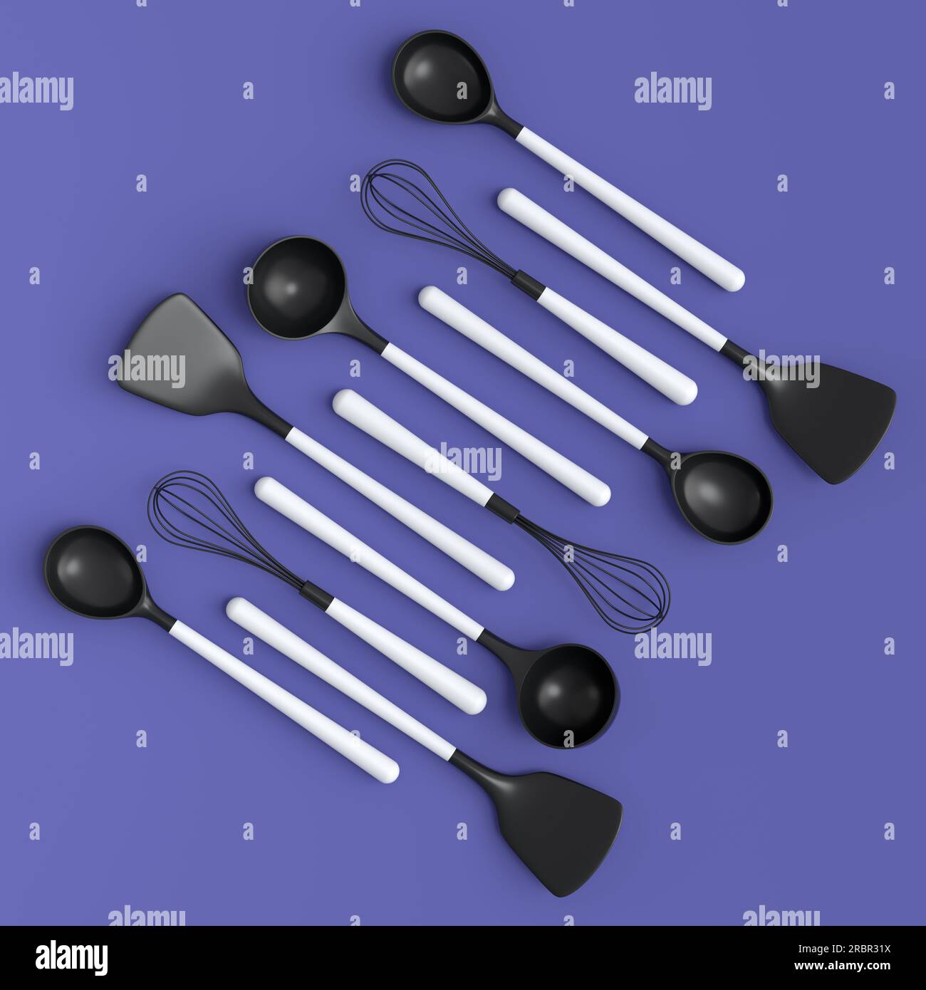 https://c8.alamy.com/comp/2RBR31X/wooden-kitchen-utensils-tools-and-equipment-on-violet-background-3d-render-of-home-kitchen-tools-and-accessories-for-cooking-2RBR31X.jpg