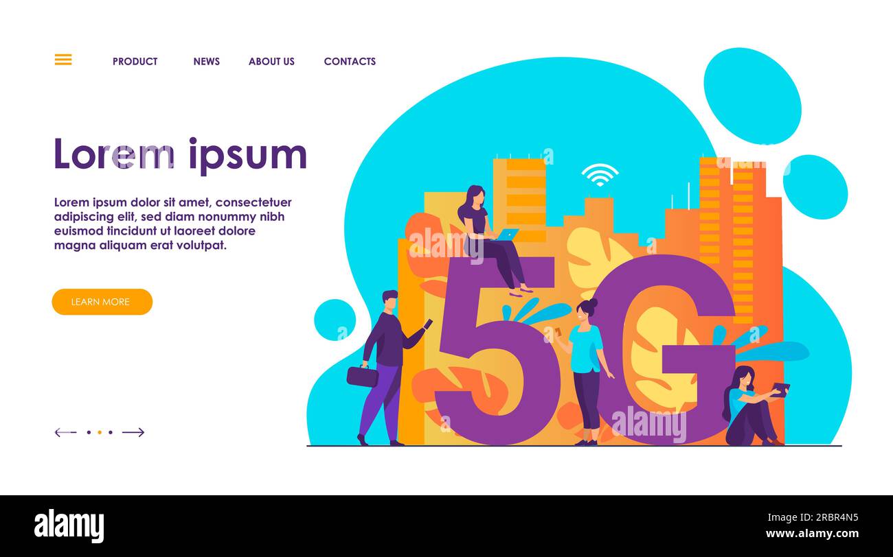 5g networks and telecom concept stock vector image art alamy