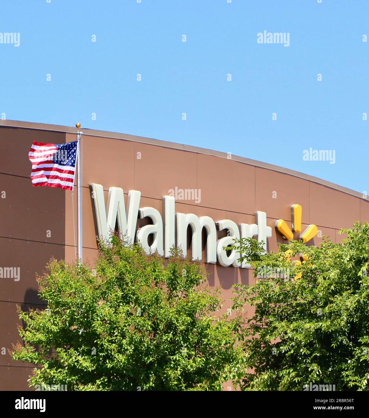 Walmart discount department and grocery store Willows California USA