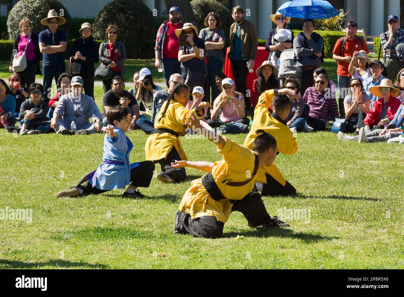 Traditional Chinese martial art, or kungfu, show during Chinese New
