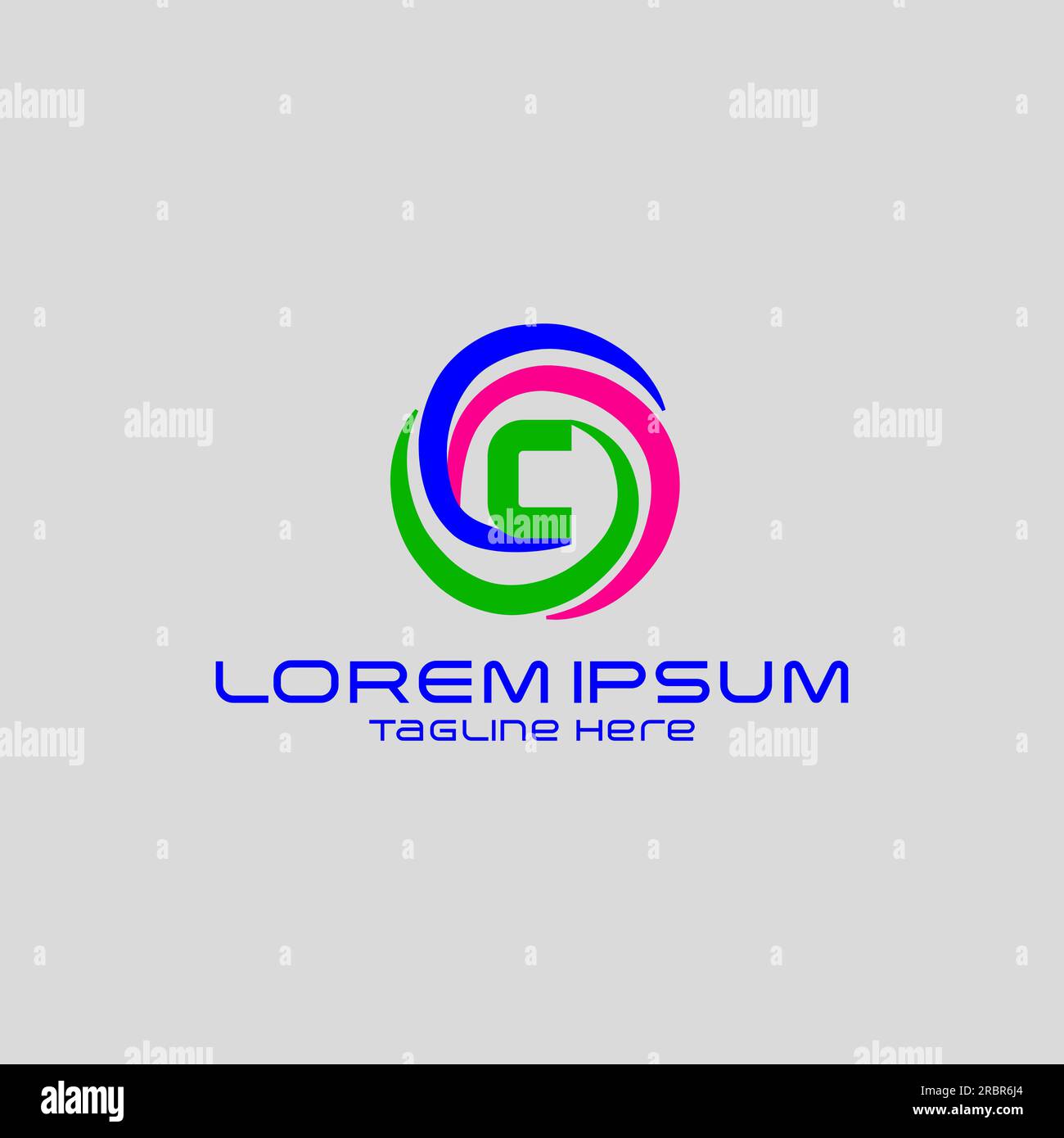 Process Planner Center Letter C logo design vector Stock Vector