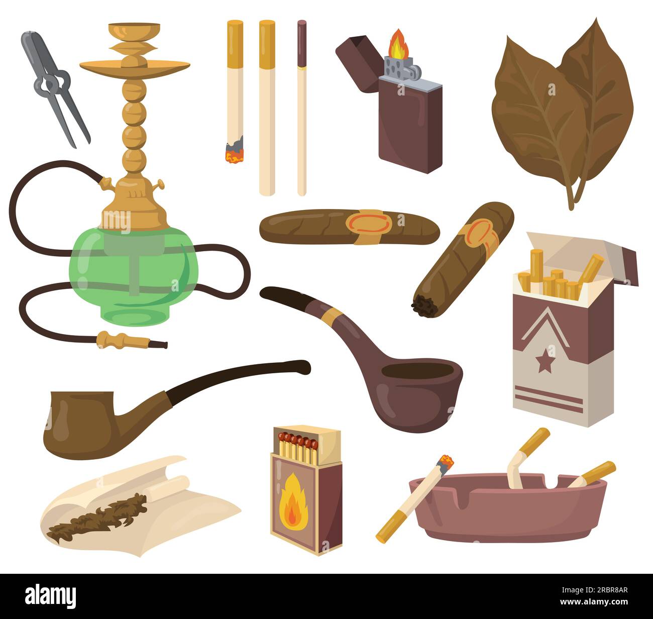 Smoking accessories set Stock Vector Image & Art Alamy