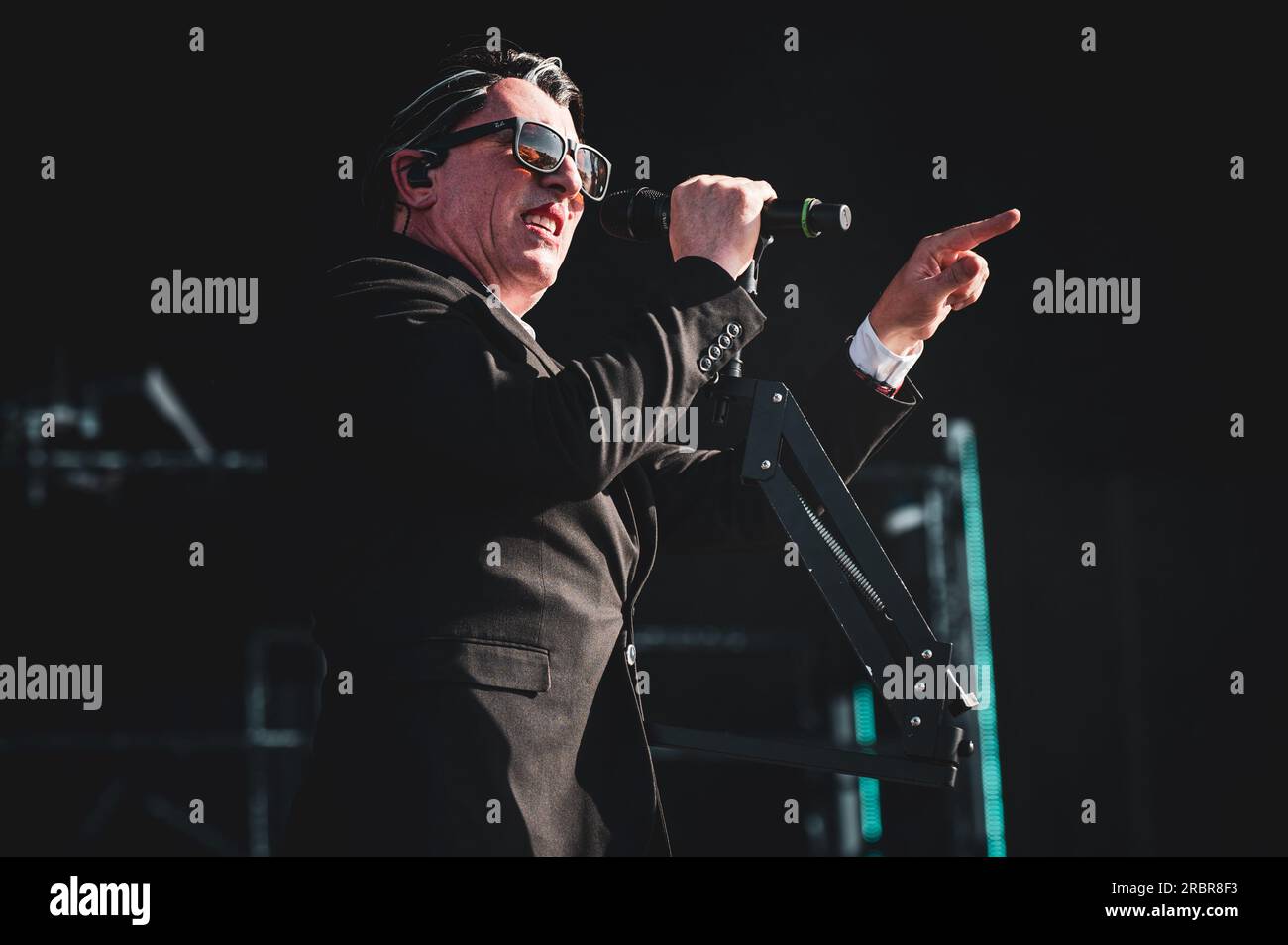 MADRID, MAD COOL FESTIVAL 2023, SPAIN:  Maynard James Keenan, singer of the American rock band Puscife,r performing live on stage at the Mad Cool Festival 2023. Stock Photo