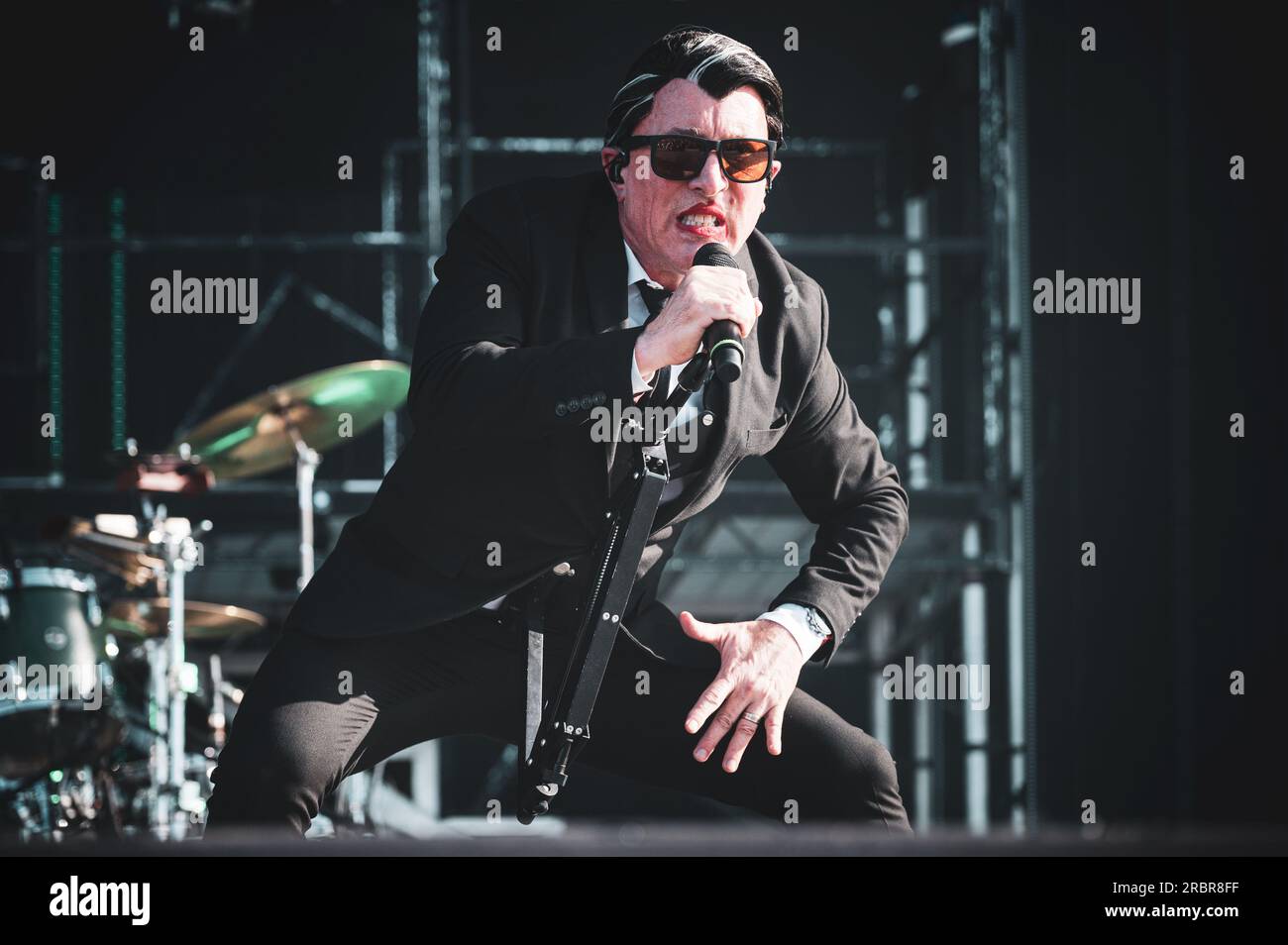 MADRID, MAD COOL FESTIVAL 2023, SPAIN:  Maynard James Keenan, singer of the American rock band Puscife,r performing live on stage at the Mad Cool Festival 2023. Stock Photo