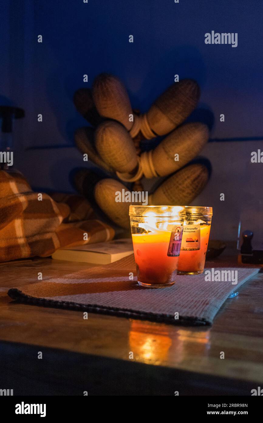 Spanish labelled citronella candles hires stock photography and images