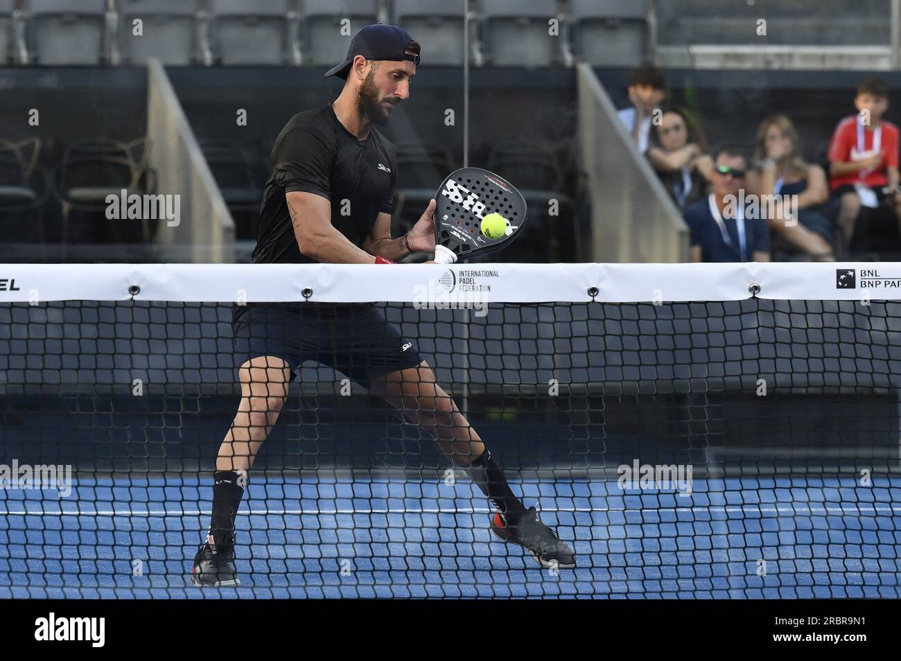 Rome, Italy. 10th July, 2023. Maxime Moreau (FRA) during the R64 of the BNL Italy Major Premier Padel at Foro Italico, July 10th 2023 Rome, Italy Credit: Live Media Publishing Group/Alamy Live News Stock Photo