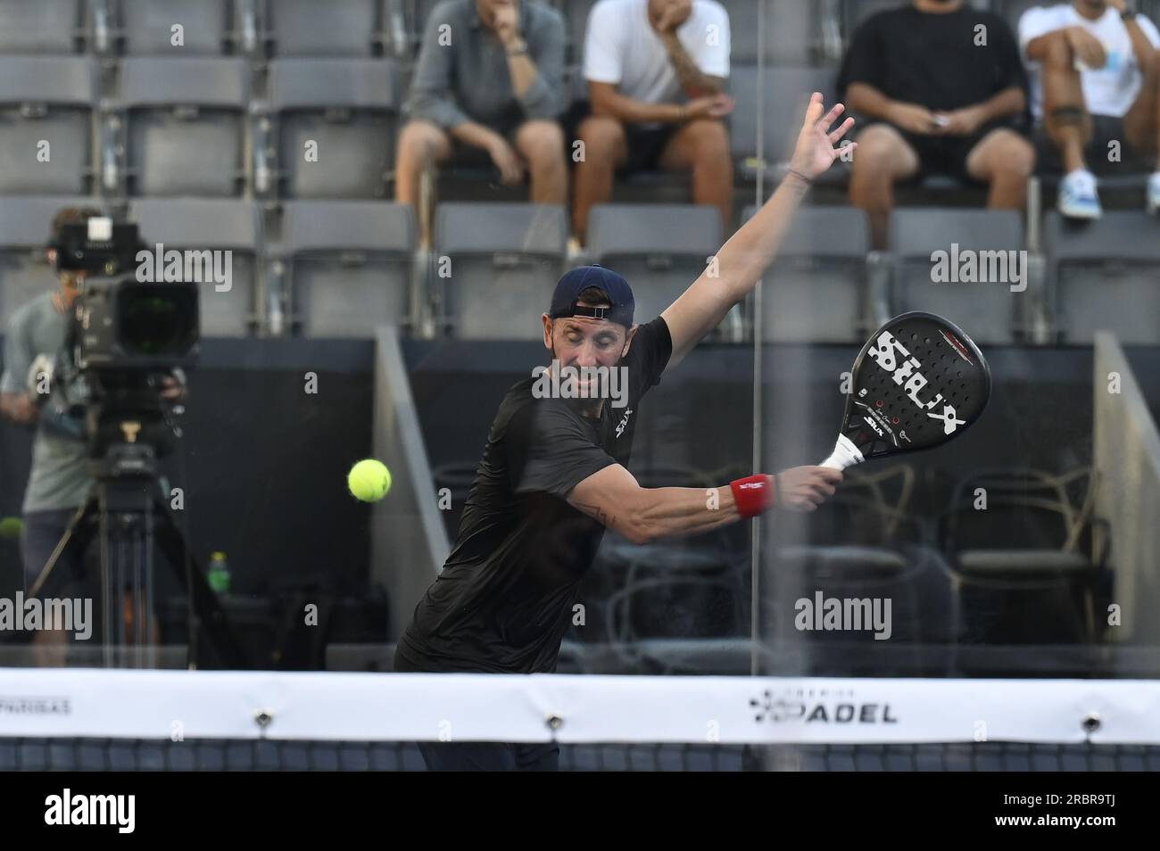 Rome, Italy. 10th July, 2023. Maxime Moreau (FRA) during the R64 of the BNL Italy Major Premier Padel at Foro Italico, July 10th 2023 Rome, Italy Credit: Live Media Publishing Group/Alamy Live News Stock Photo