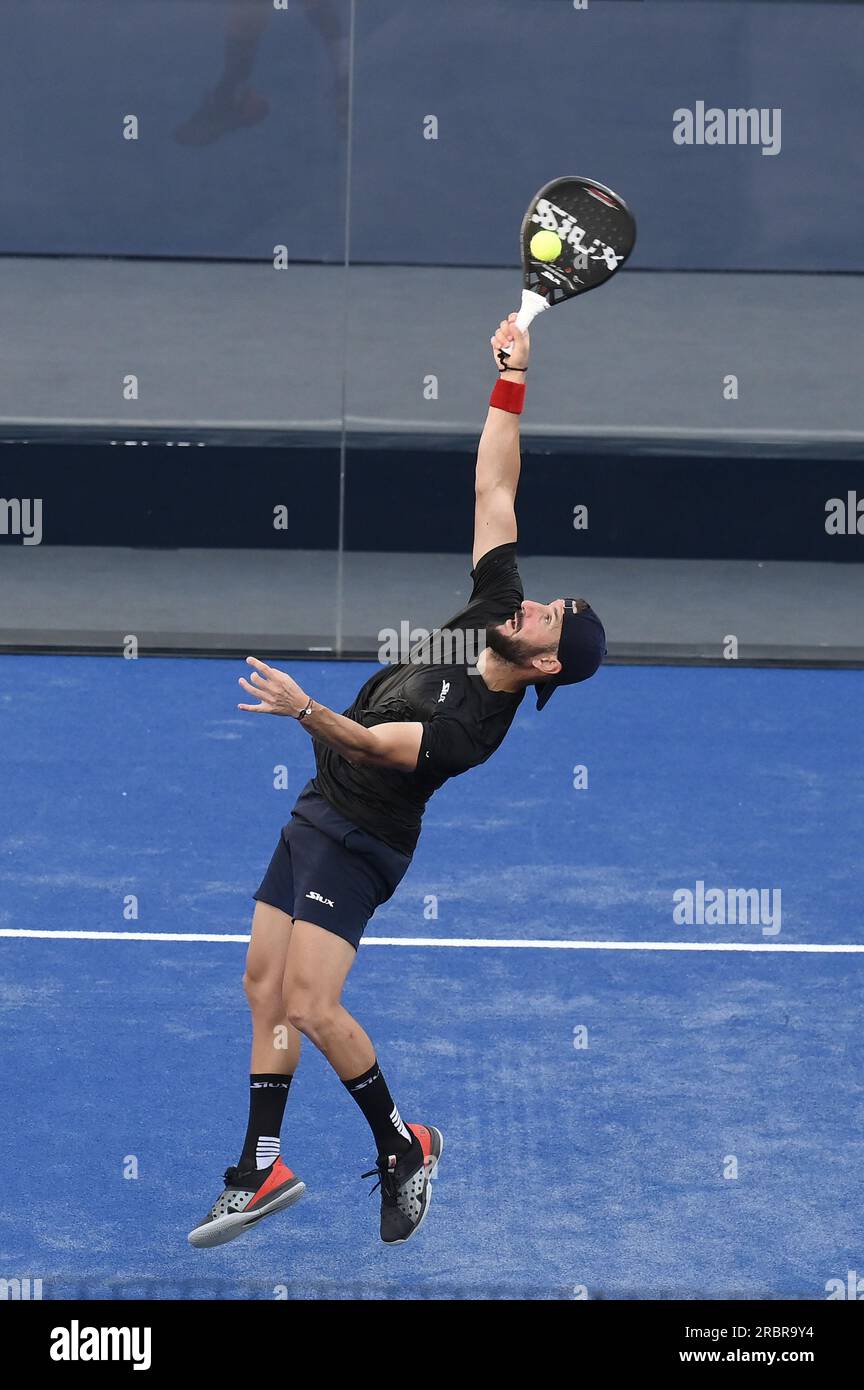 Rome, Italy. 10th July, 2023. Maxime Moreau (FRA) during the R64 of the BNL Italy Major Premier Padel at Foro Italico, July 10th 2023 Rome, Italy Credit: Independent Photo Agency/Alamy Live News Stock Photo