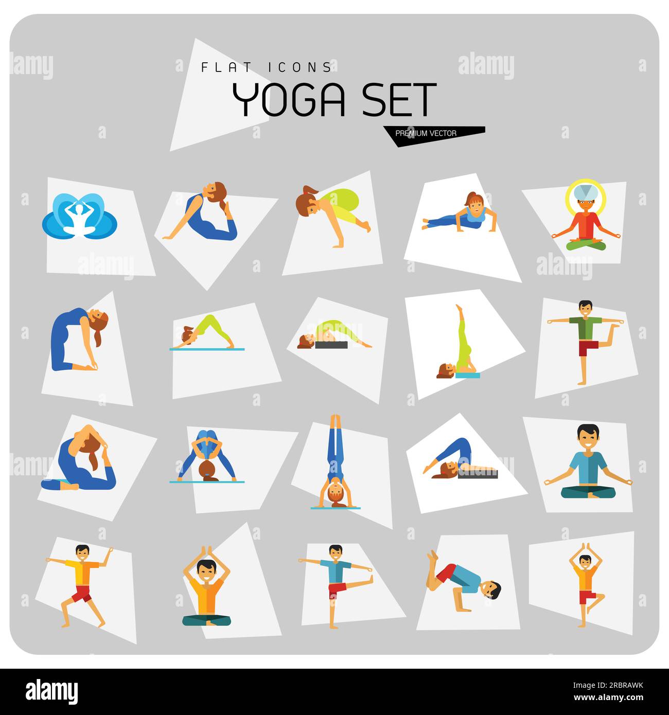 Yoga stick people. Sport exercises flexible person different basic yoga  poses symbols vector silhouettes of simple figures characters. Yoga  exercise, sport body fitness icons illustration Stock Vector | Adobe Stock