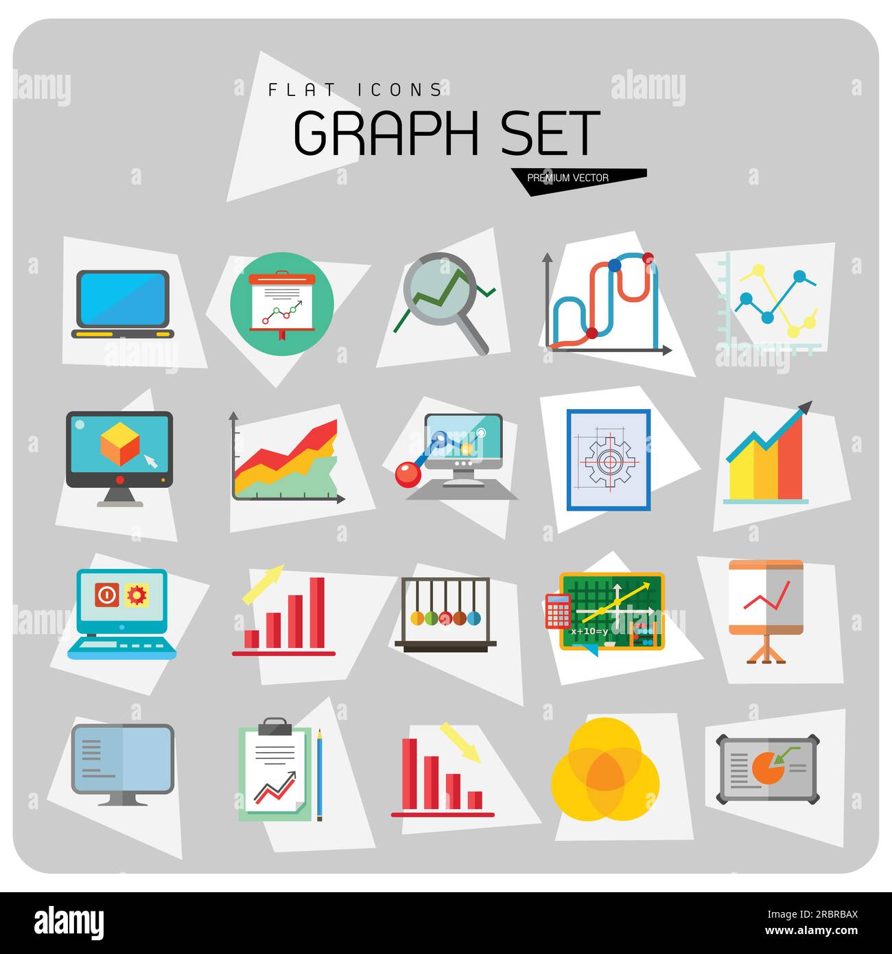 Graph Icon Set Stock Vector Image & Art - Alamy