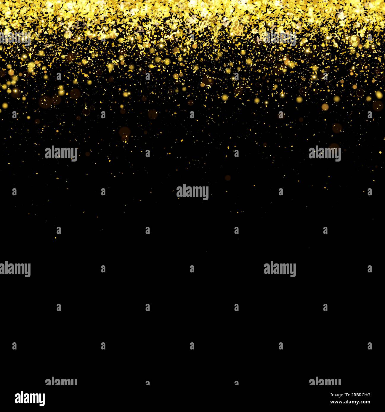Festive vector background with gold glitter and confetti for christmas ...