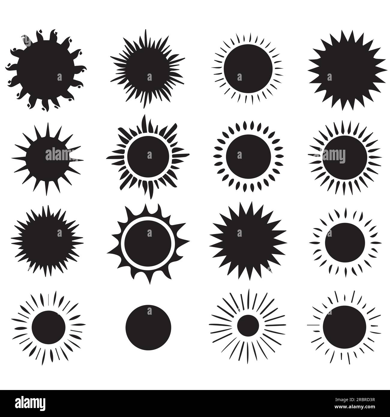 Vector logo black sun hi-res stock photography and images - Alamy