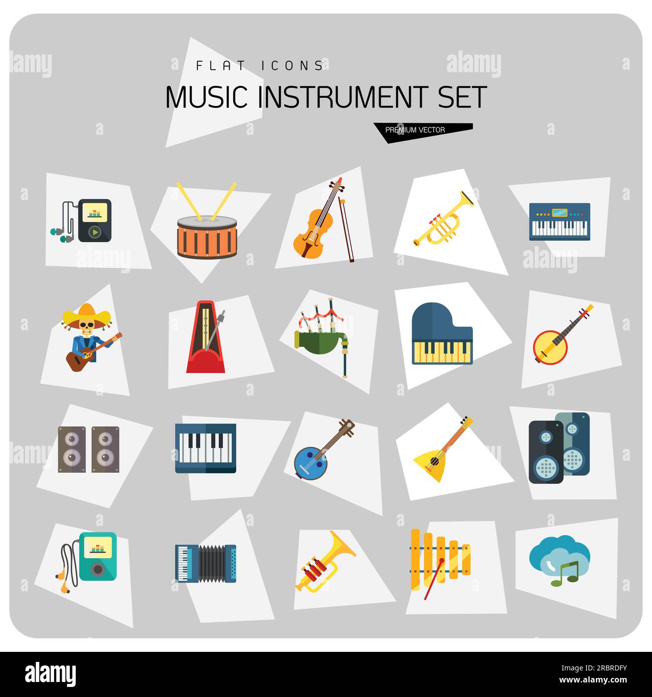 Music Instrument Icon Set Stock Vector Image & Art - Alamy