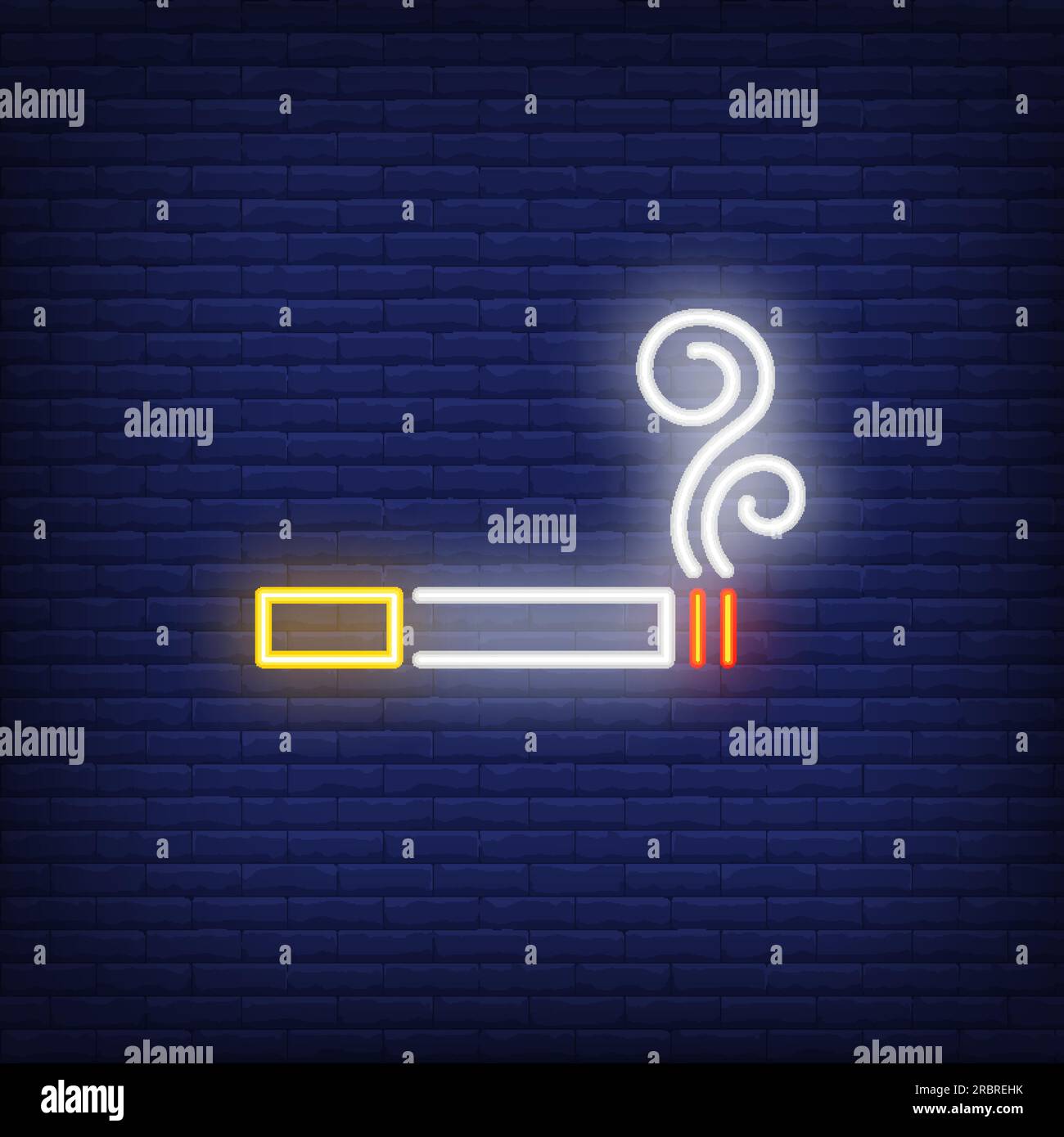 Smoking cigarette neon sign Stock Vector Image & Art - Alamy