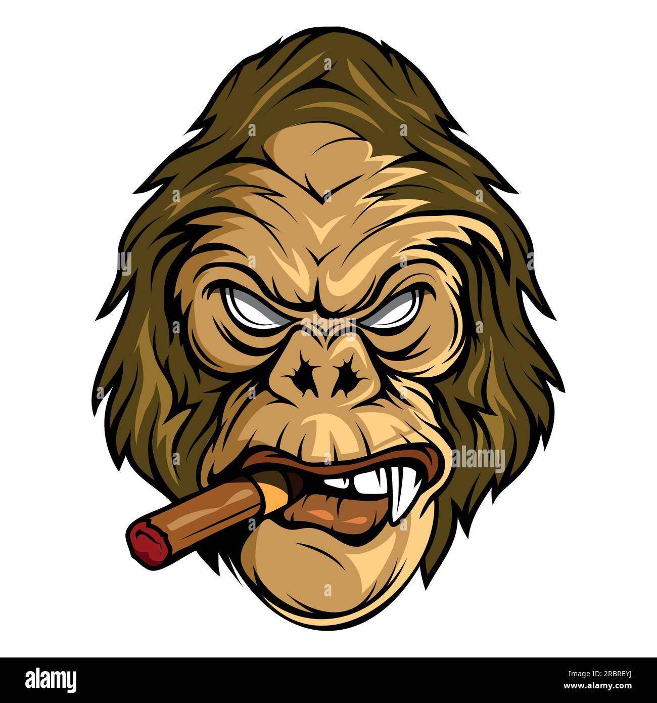 Cigar smoking gorilla Stock Vector Images