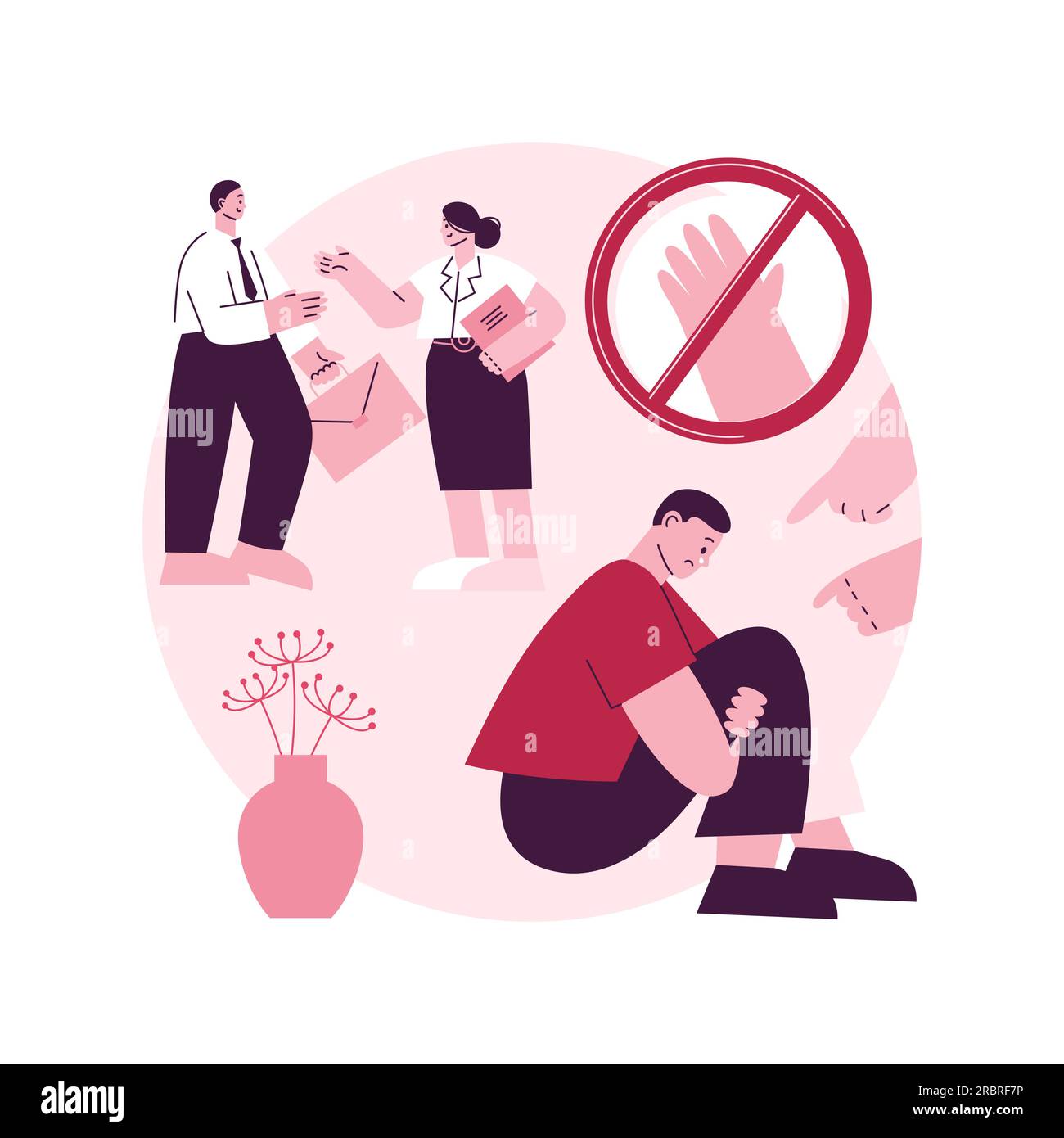 Racial discrimination abstract concept vector illustration