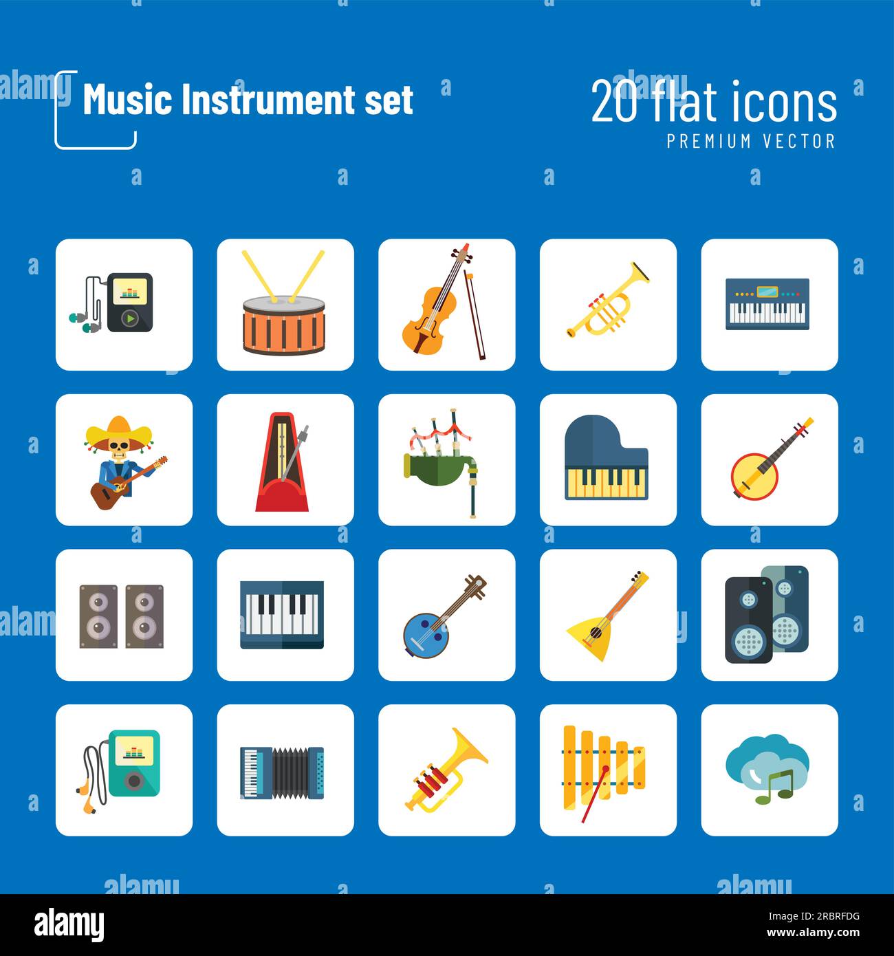 Music Instrument Icon Set Stock Vector Image & Art - Alamy